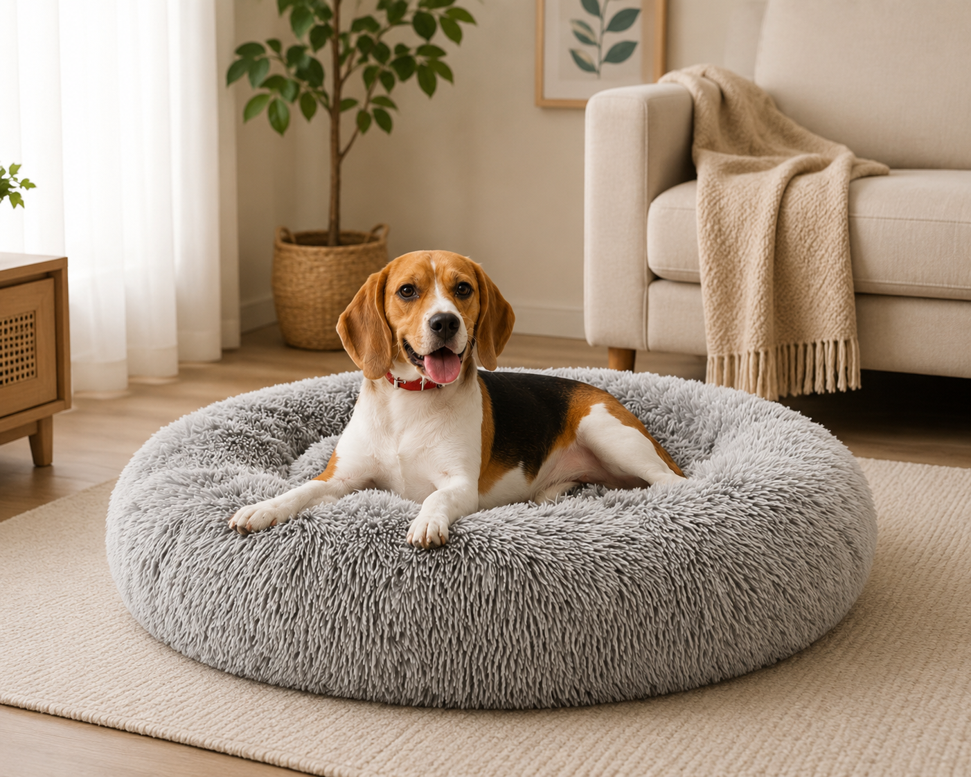 Fluffy Calming Pet Bed